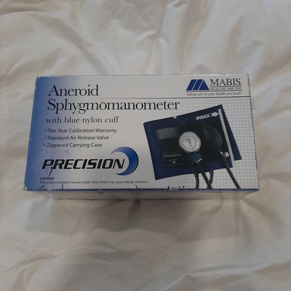 Mabis Precision Aneroid Sphygmomanometer Large Adult Cuff & Carrying Case - Bloo - Picture 2 of 2